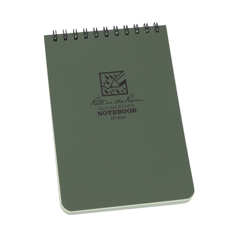 Notebook, Top Spiral, 10 x 15 cm, Green