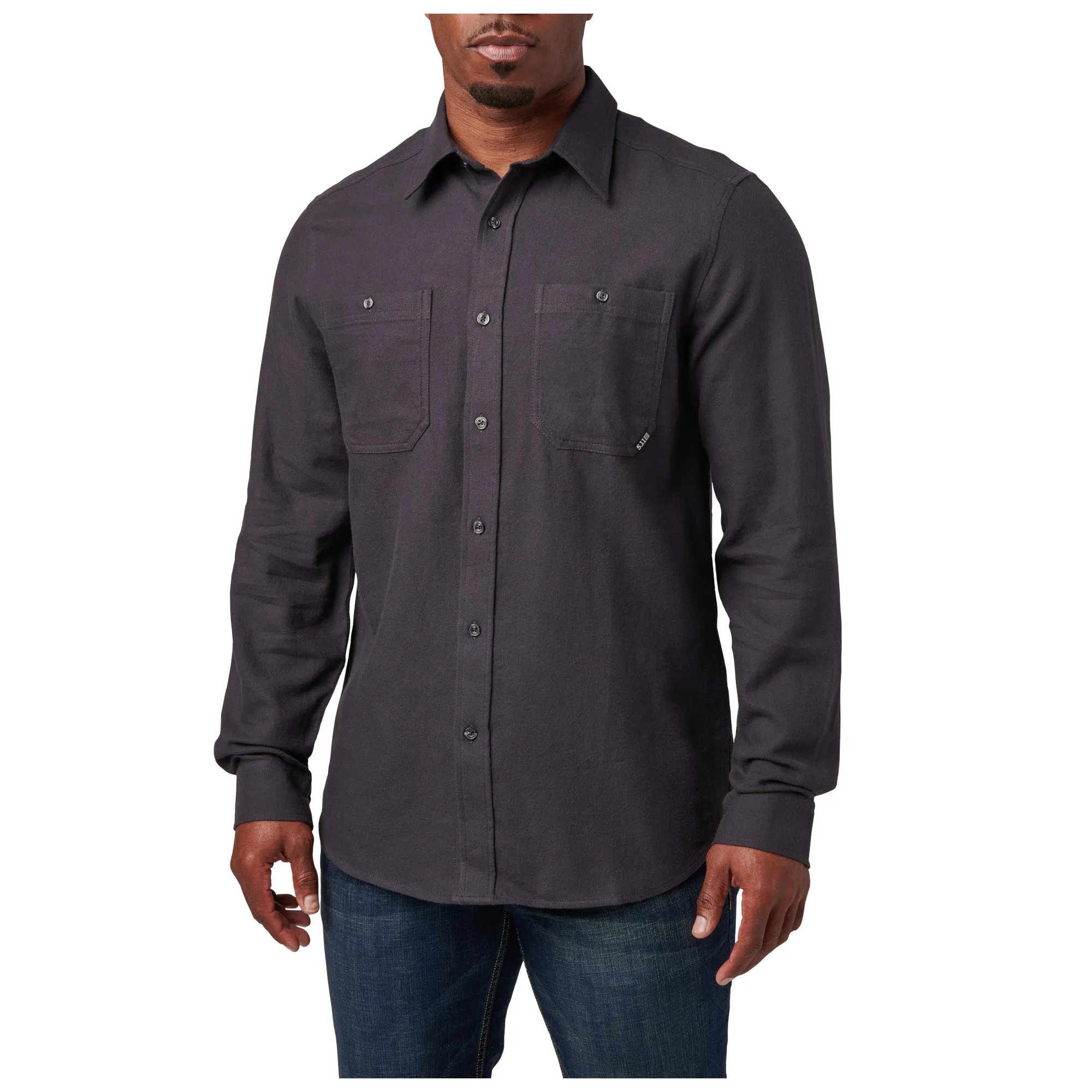 SILVERWOOD FLANNEL SLD LS - VOLCANIC M