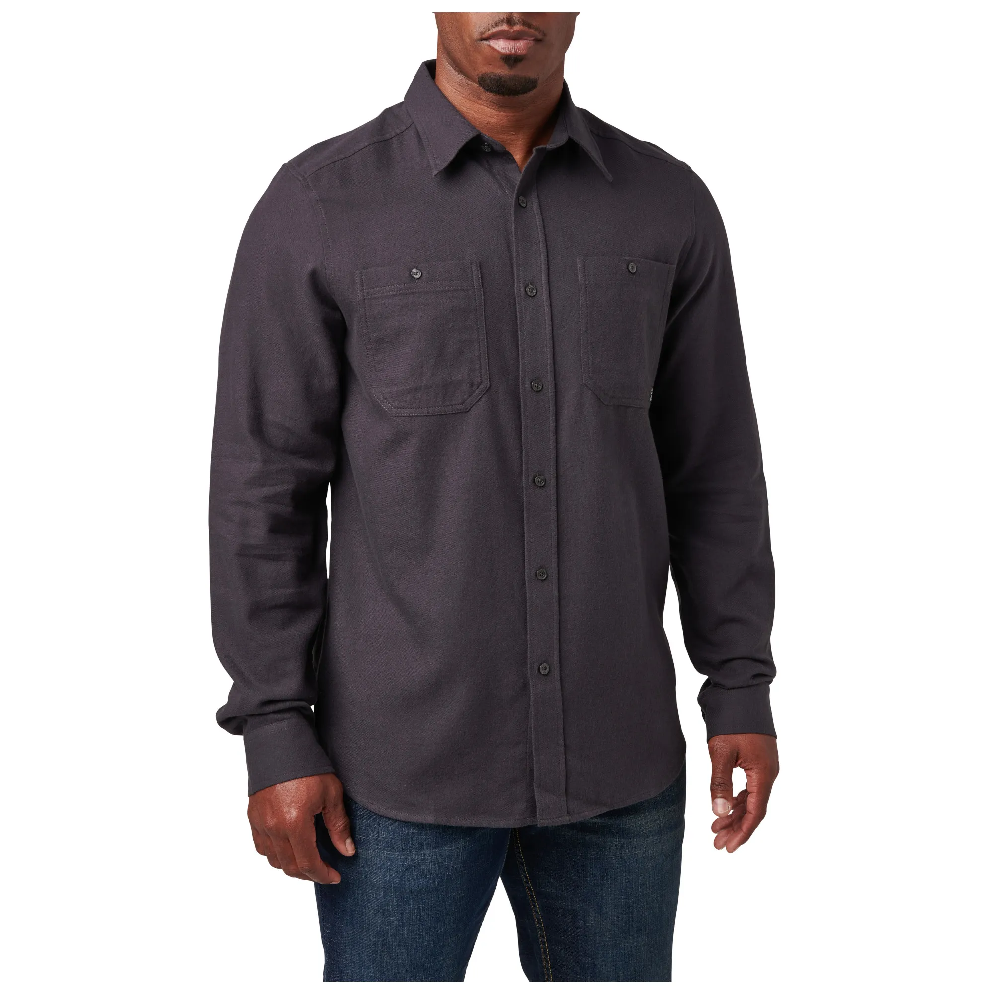SILVERWOOD FLANNEL SLD LS - VOLCANIC M