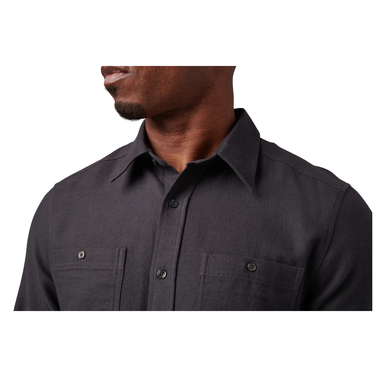 SILVERWOOD FLANNEL SLD LS - VOLCANIC M