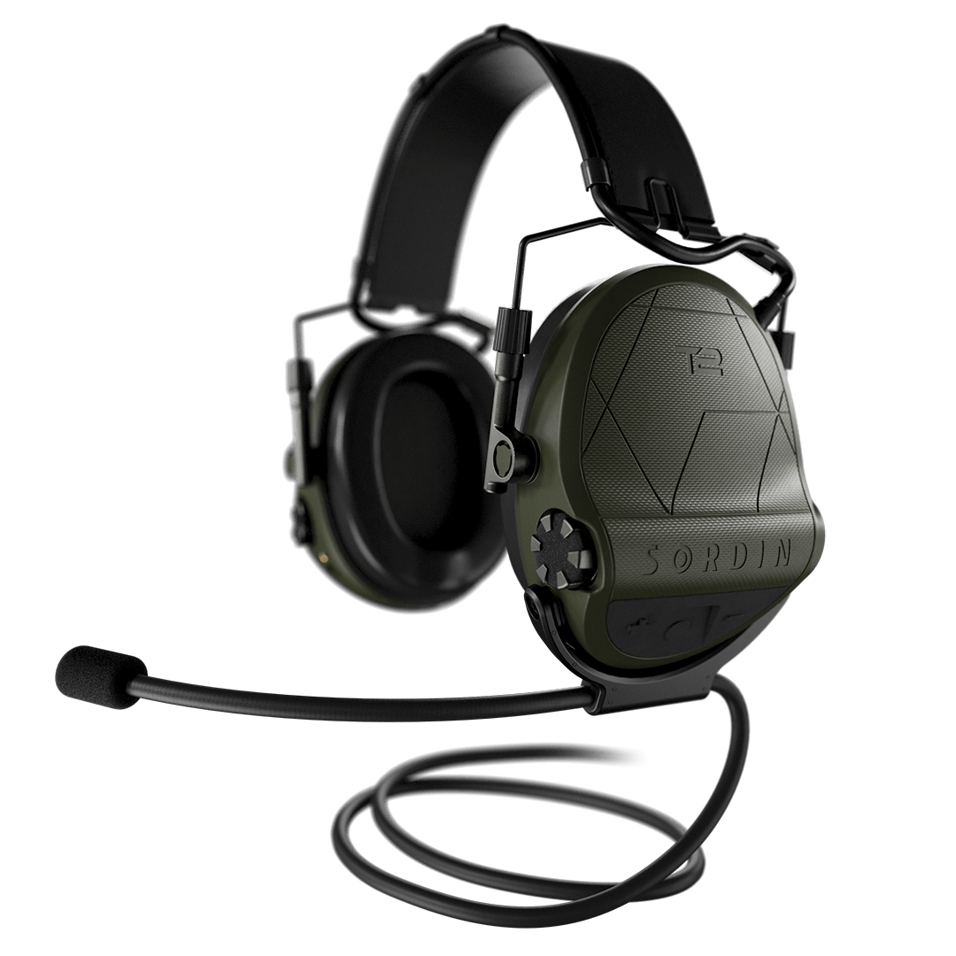 Sordin Supreme T2 - Green Headband leather Memory Foam