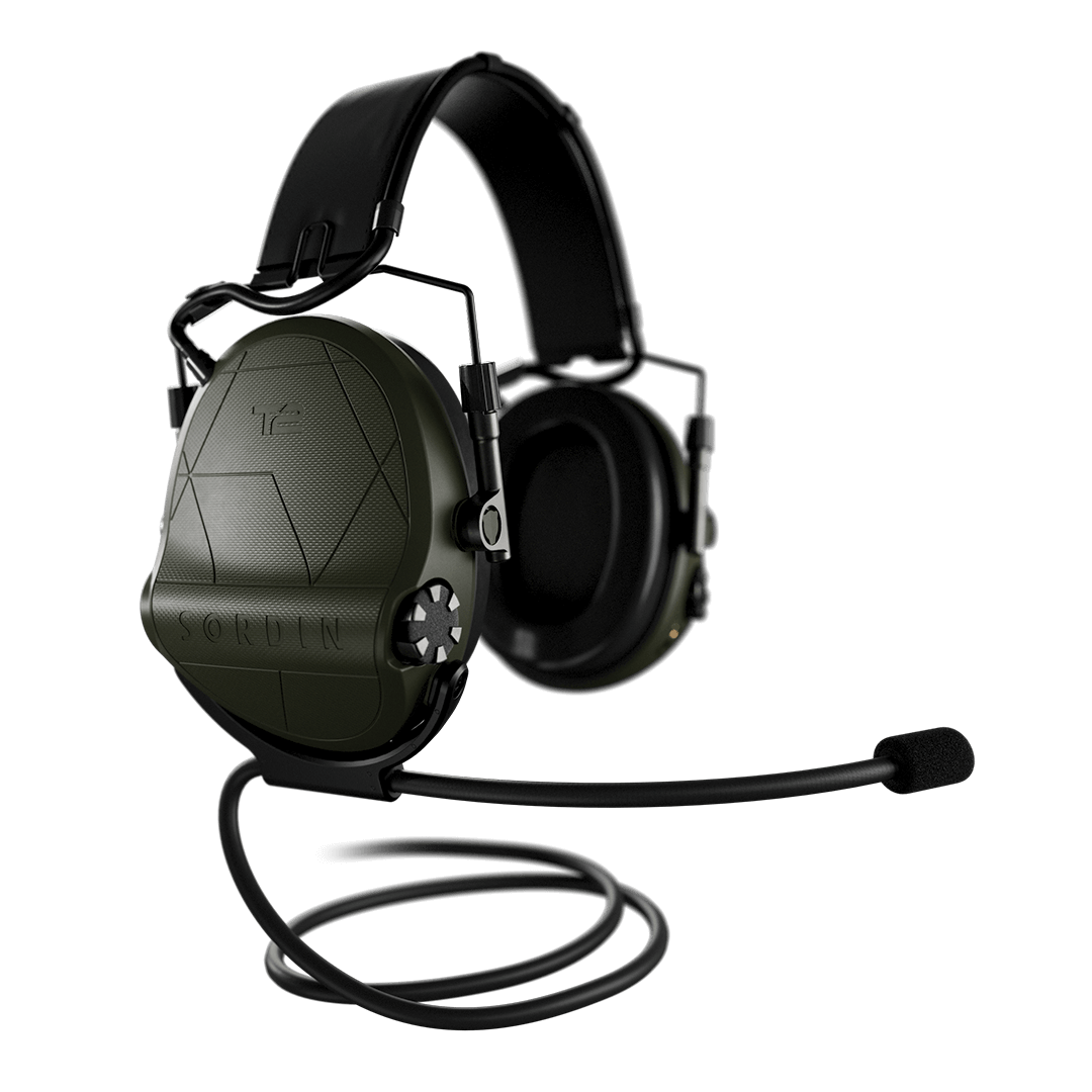 Sordin Supreme T2 - Green Headband leather Memory Foam