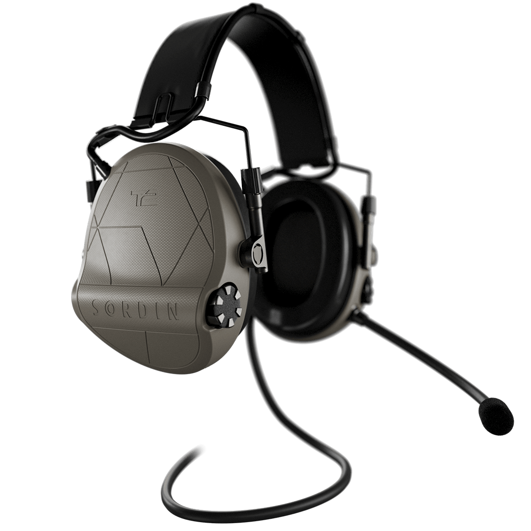 Sordin Supreme T2 CC - Tan Headband Leather Memory Foam