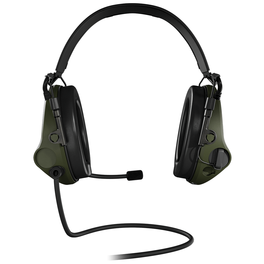 Sordin Supreme T2 CC - Green Headband Leather Memory Foam