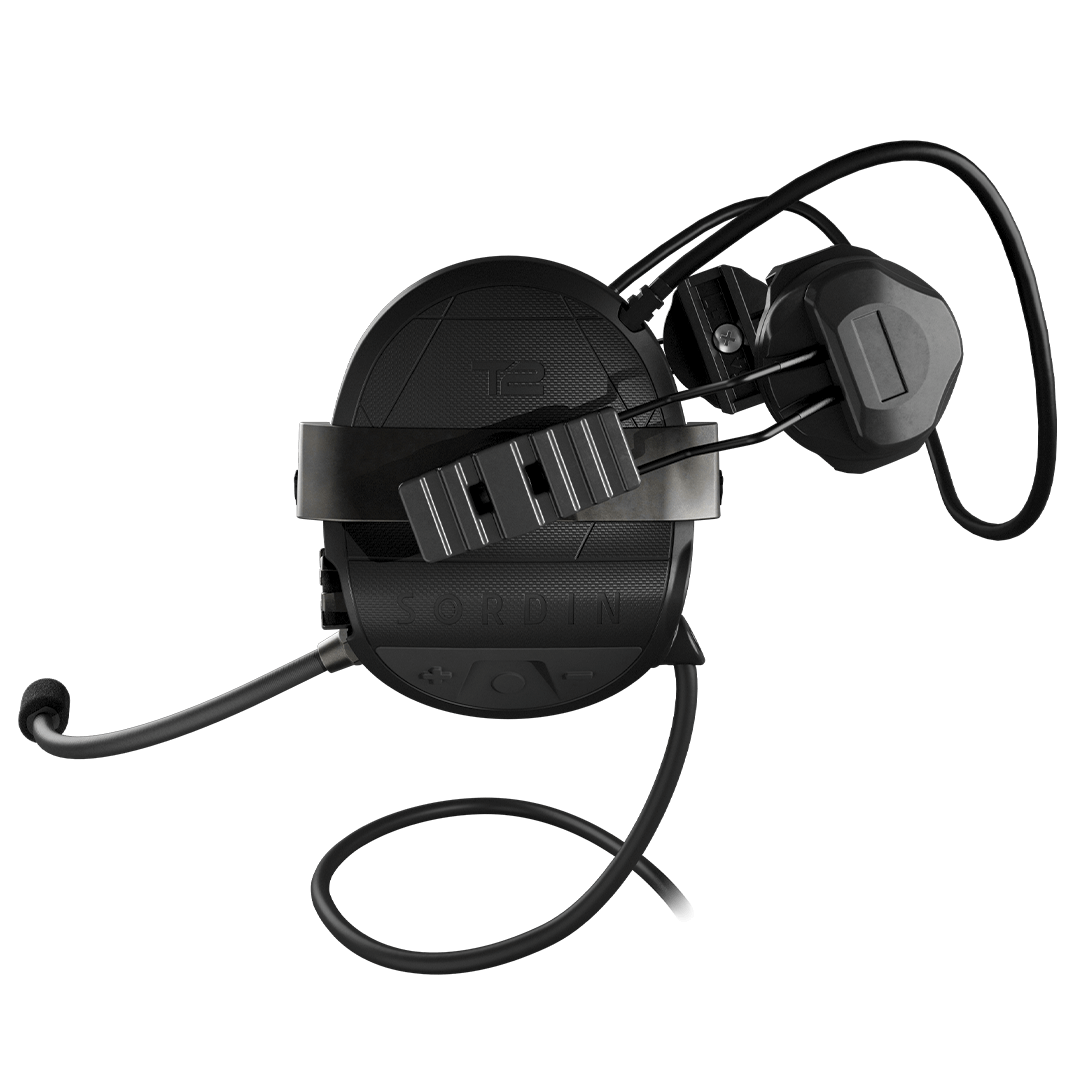 Sordin Supreme T2 CC - Black Rear ARC Helmet Memory Foam