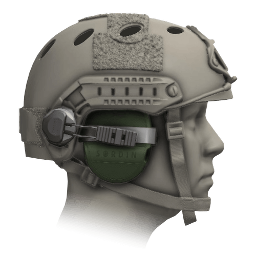 Sordin Supreme T2 CC - Green Rear ARC Helmet Memory Foam