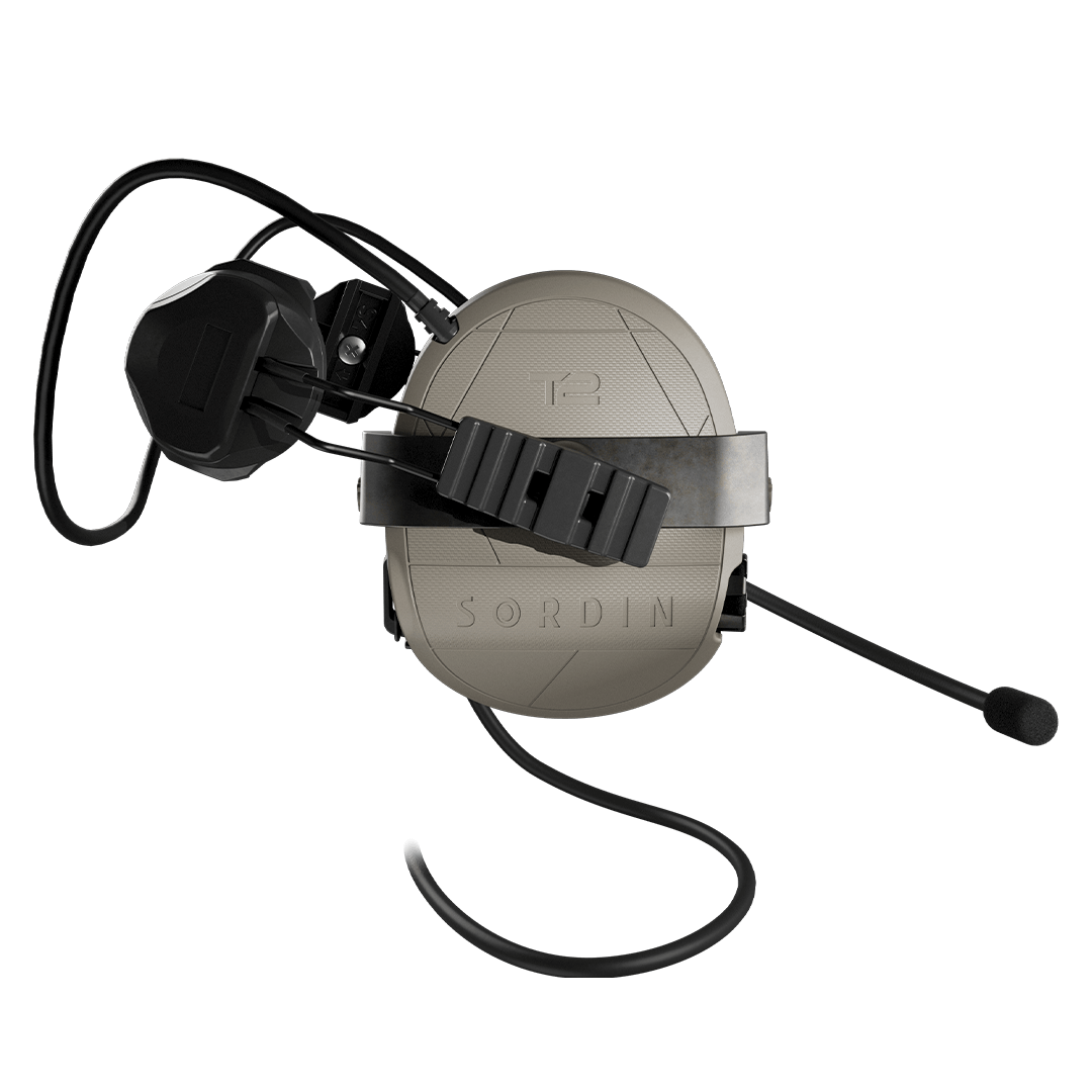 Sordin Supreme T2 CC - Tan Rear ARC Helmet Memory Foam