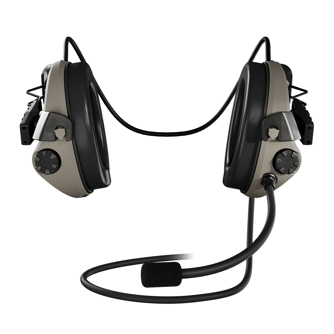 Sordin Supreme T2 CC - Tan Rear ARC Helmet Memory Foam