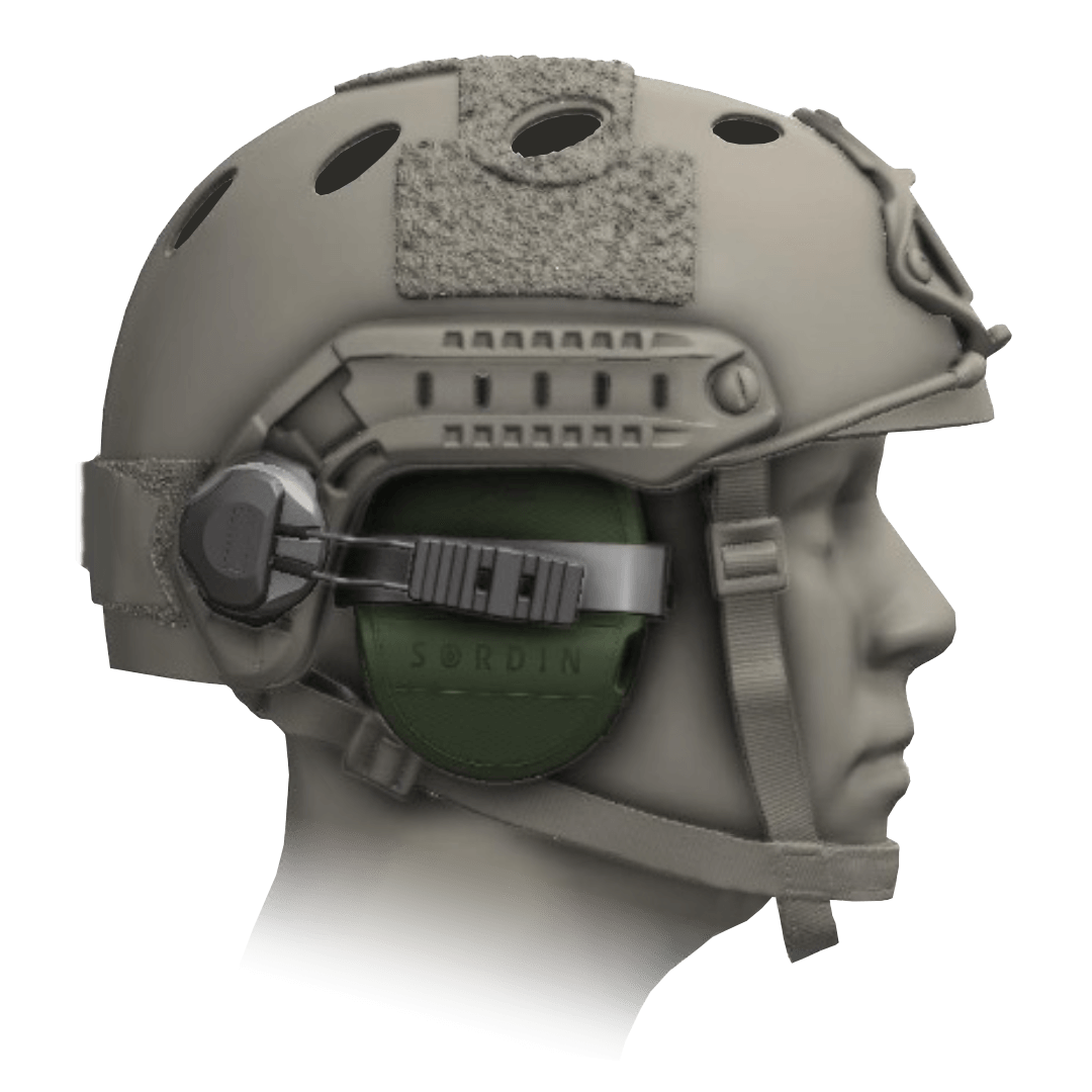 Sordin Supreme T2 CC - Tan Rear ARC Helmet Memory Foam