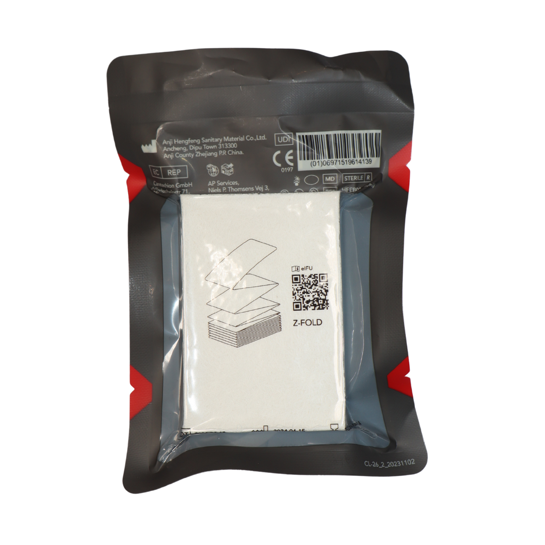 Compressed gauze Z Fold