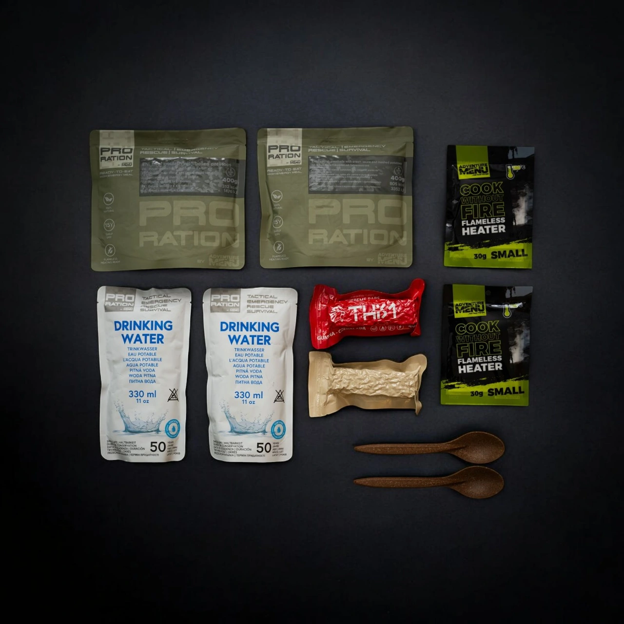 Pro Ration | Emergency Food/Water Pack Menu III | MRE | 2200g