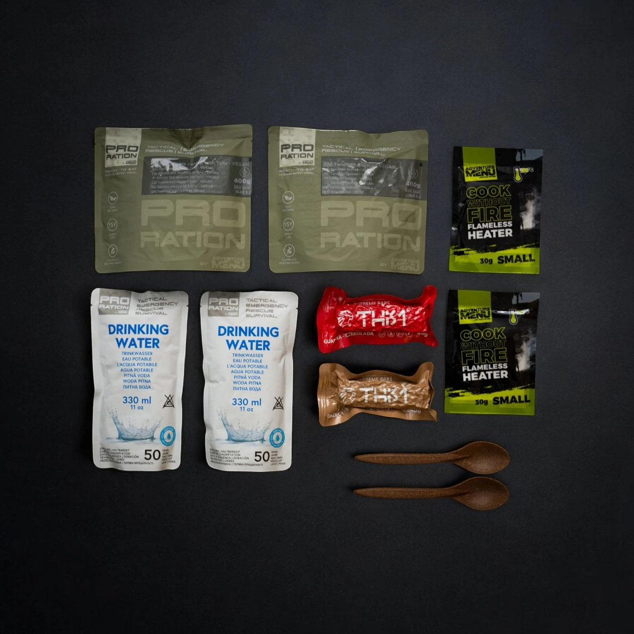 Pro Ration | Emergency Food/Water Pack Menu Vege | MRE | 2200g