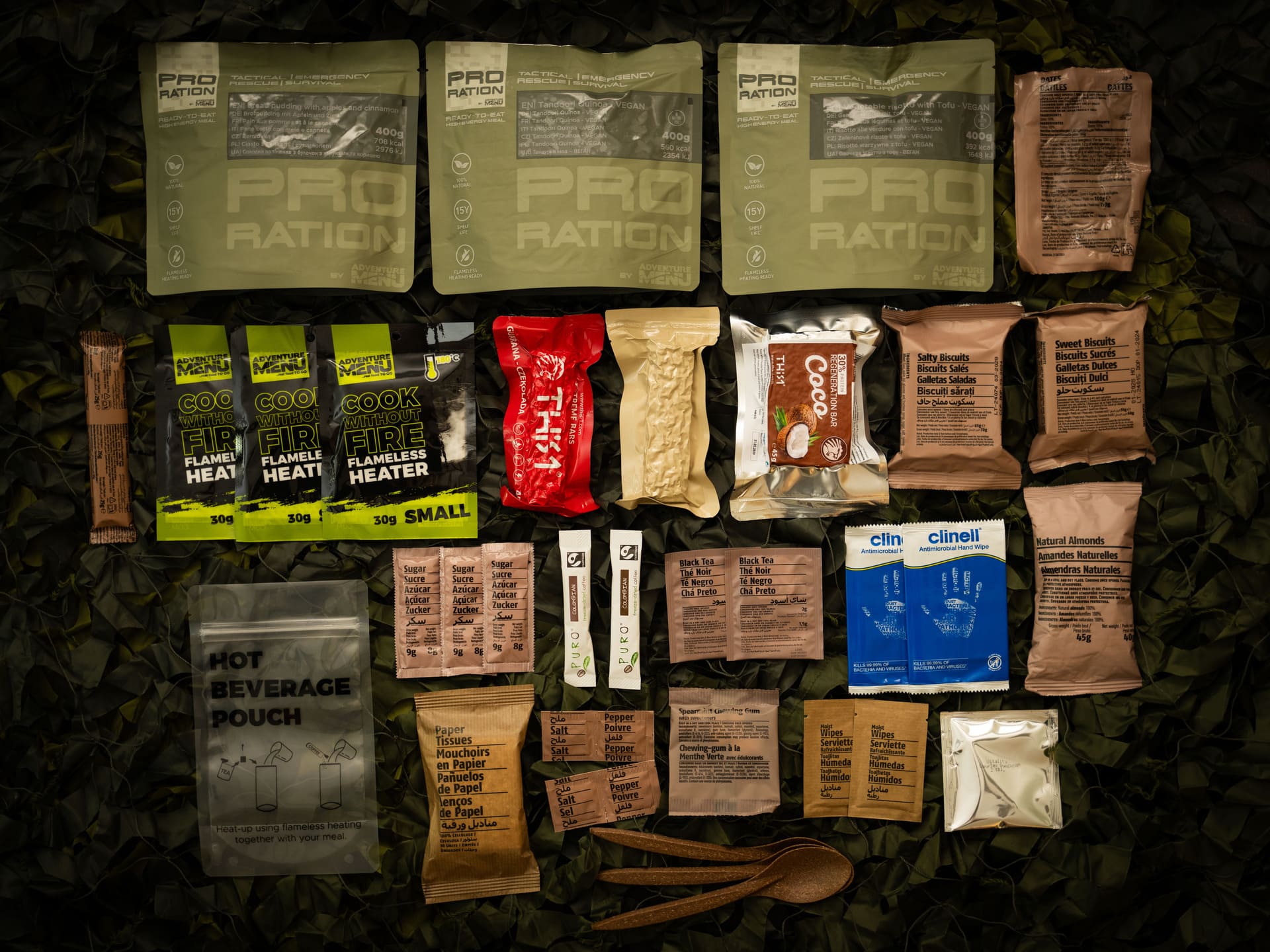 Pro Ration | Ultimate tactical ration Full-Day Menu Vegetarisk | MRE | 1800g