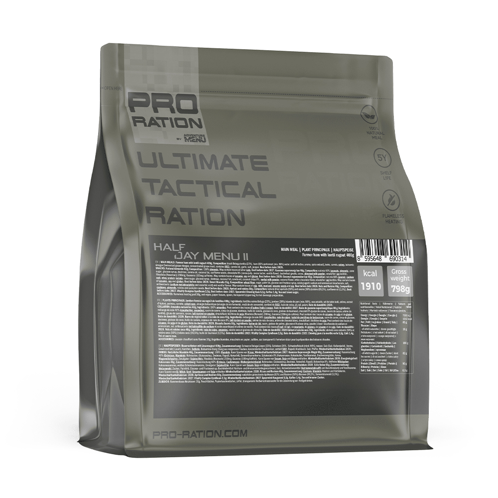 Pro Ration | Ultimate tactical ration Half-Day Menu II | MRE | 745g