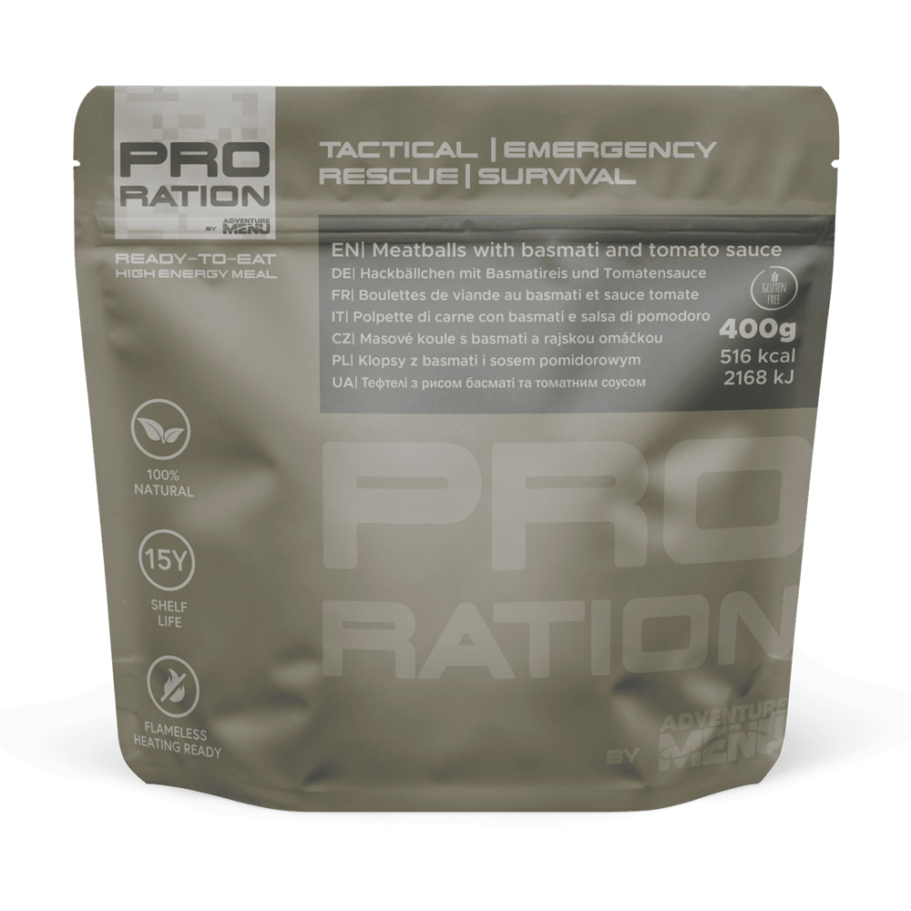 Pro Ration | Meatballs With Basmati And Tomato Sauce | MRE | 400g
