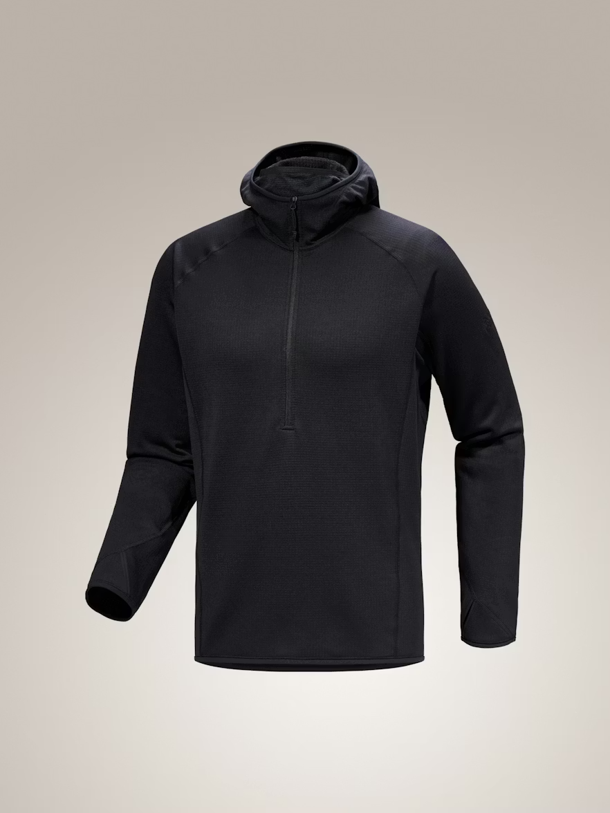 DELTA AR HALF ZIP HOODY - Black XXL
