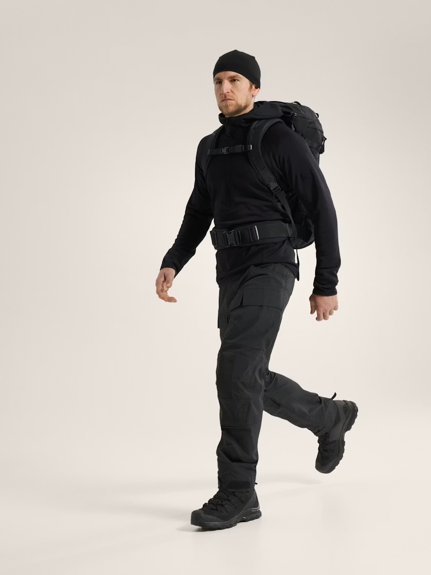 DELTA AR HALF ZIP HOODY - Black XXL