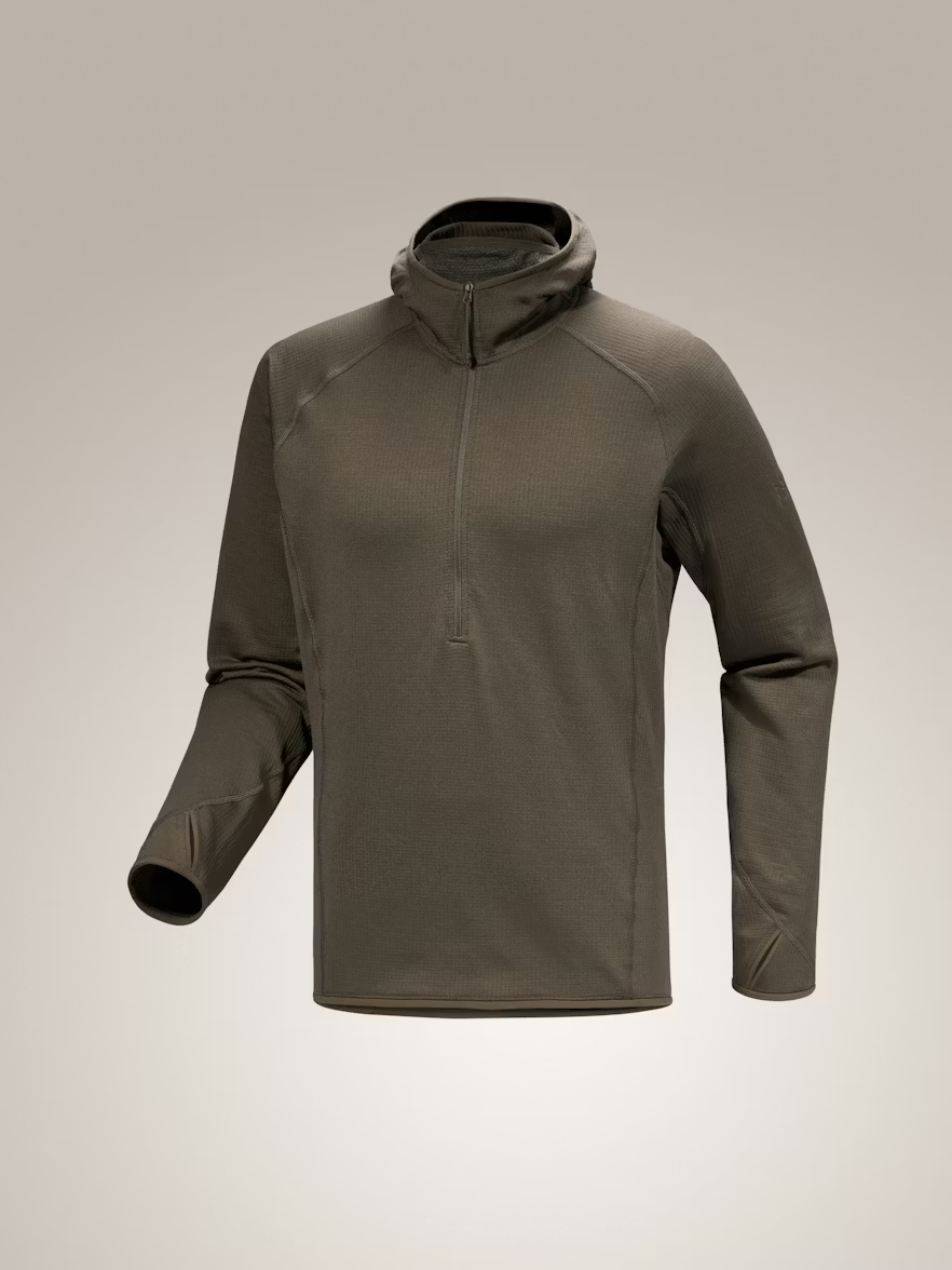 DELTA AR HALF ZIP HOODY - Ranger Green L