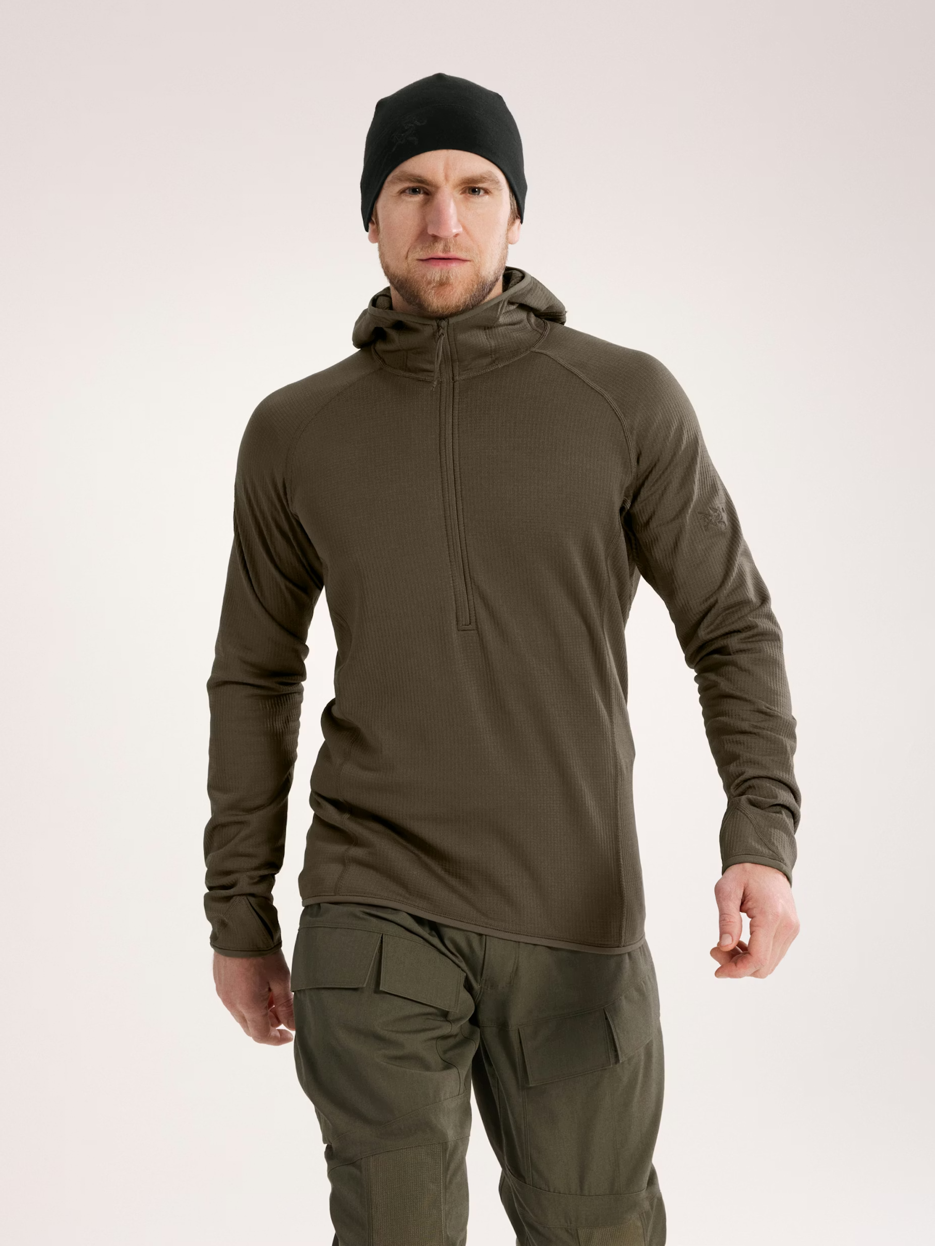 DELTA AR HALF ZIP HOODY - Ranger Green XL