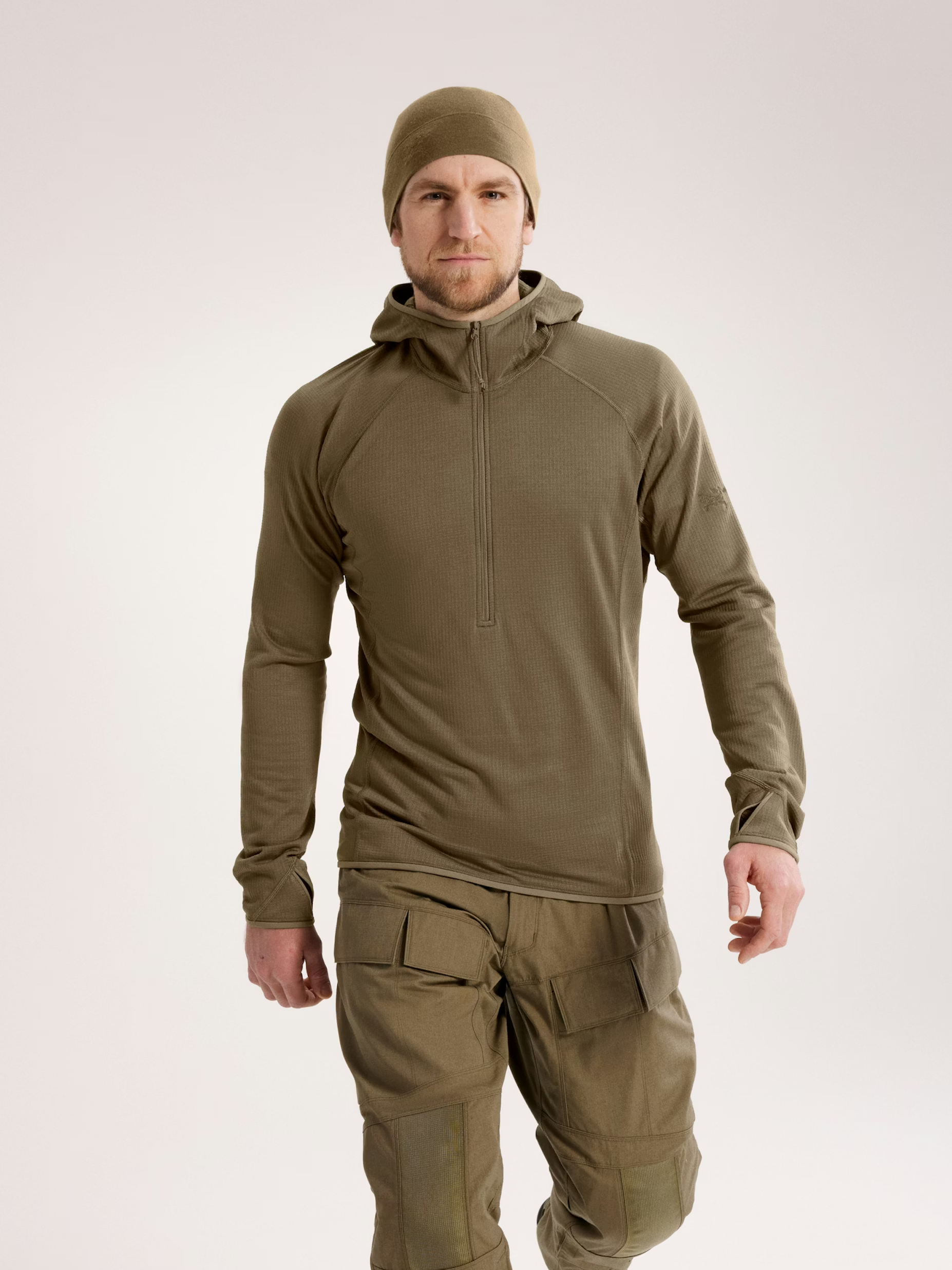 DELTA AR HALF ZIP HOODY - Crocodile