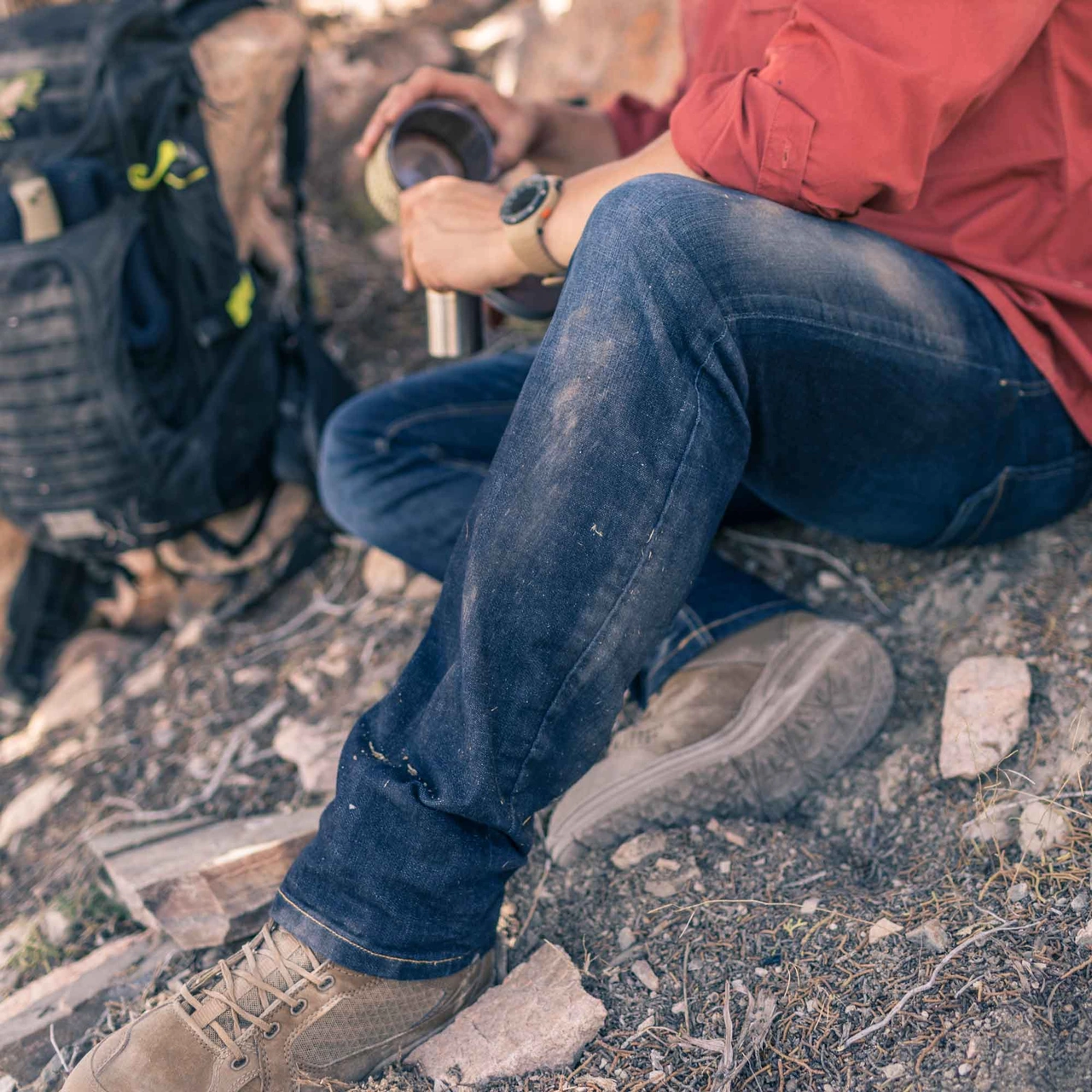 Defender-Flex Slim Jean Dark Wash Indigo 33W-32L