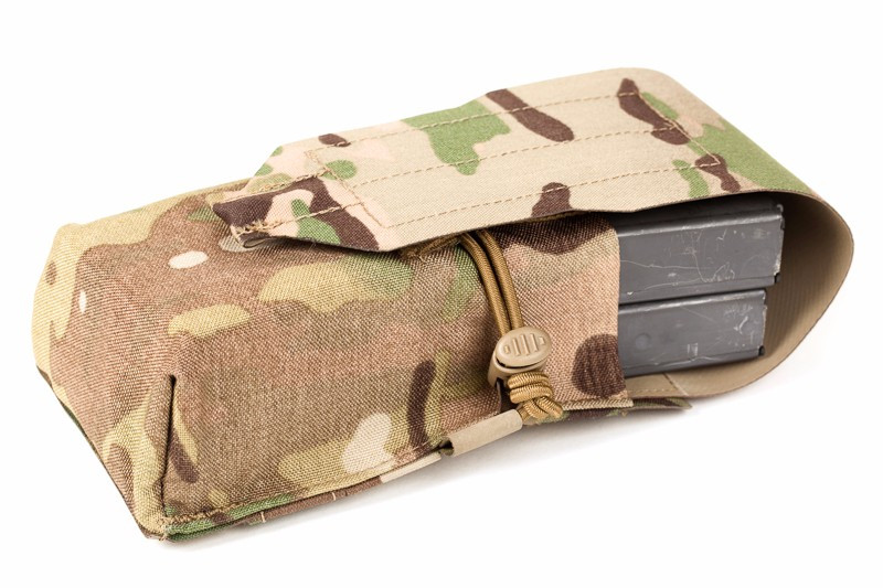 Double M4 Mag Pouch with Flap - Ranger Green