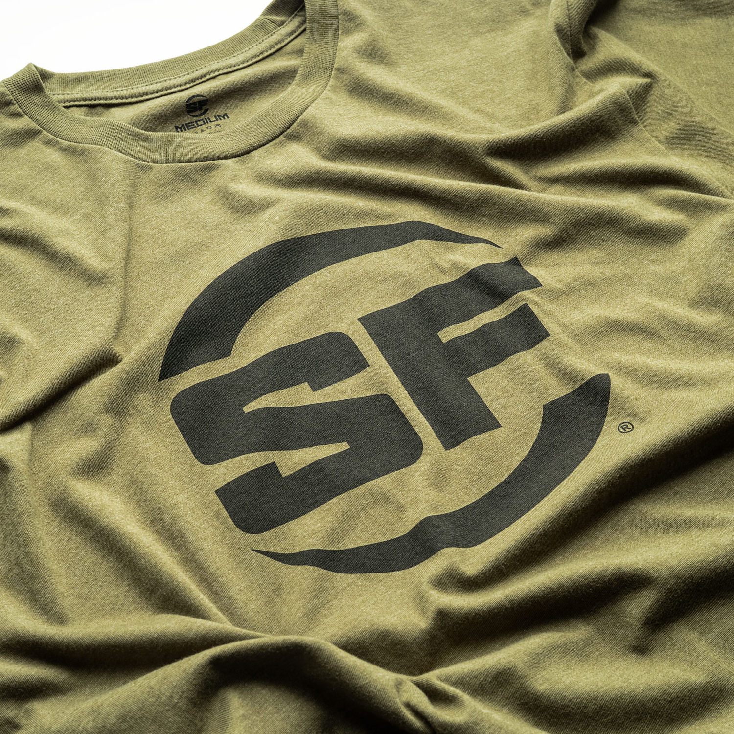 T-shirt Button Logo Military Green Medium