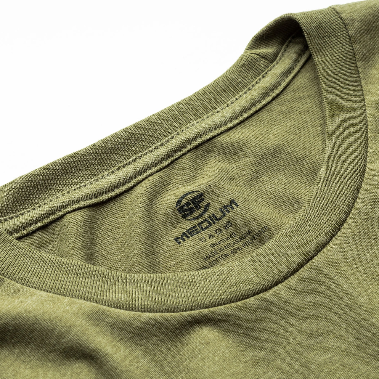 T-shirt Button Logo Military Green Medium