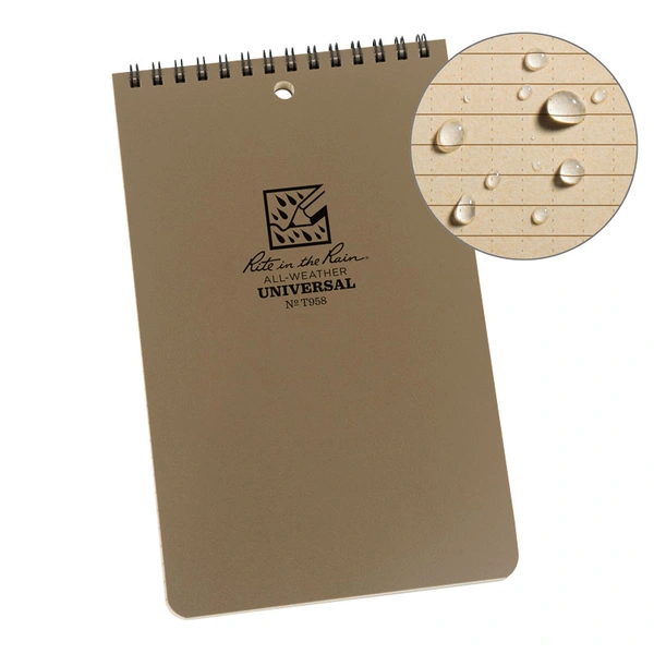 Notebook, Top Spiral Tan