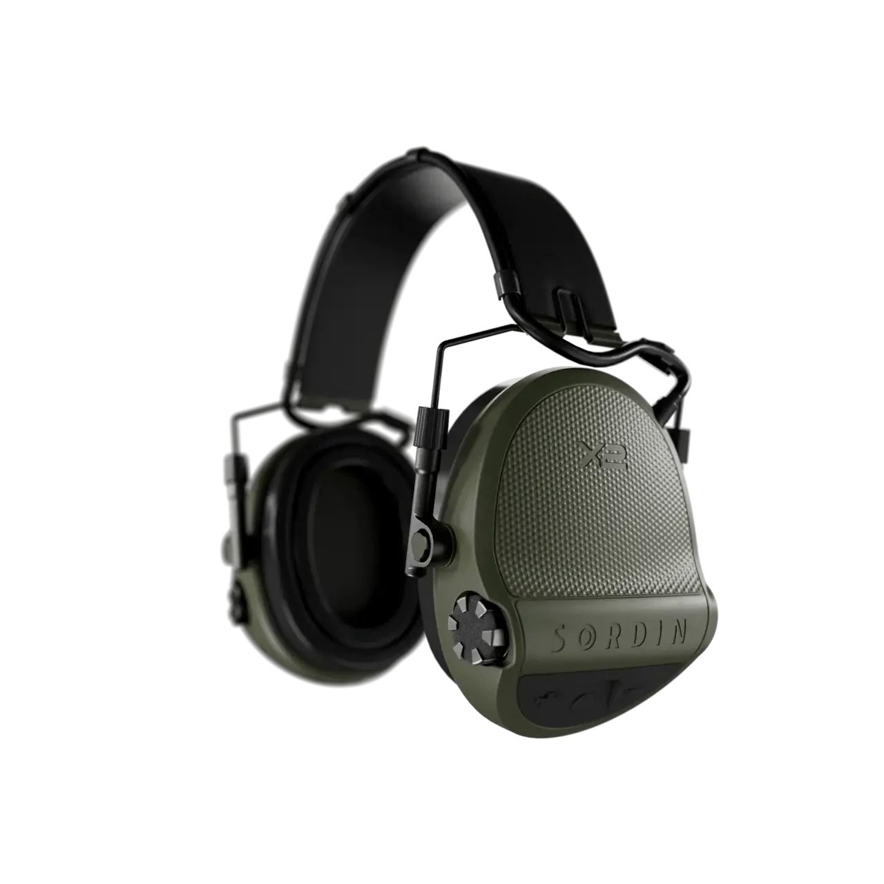 Sordin X2 Headband Leather Memoryfoam Green