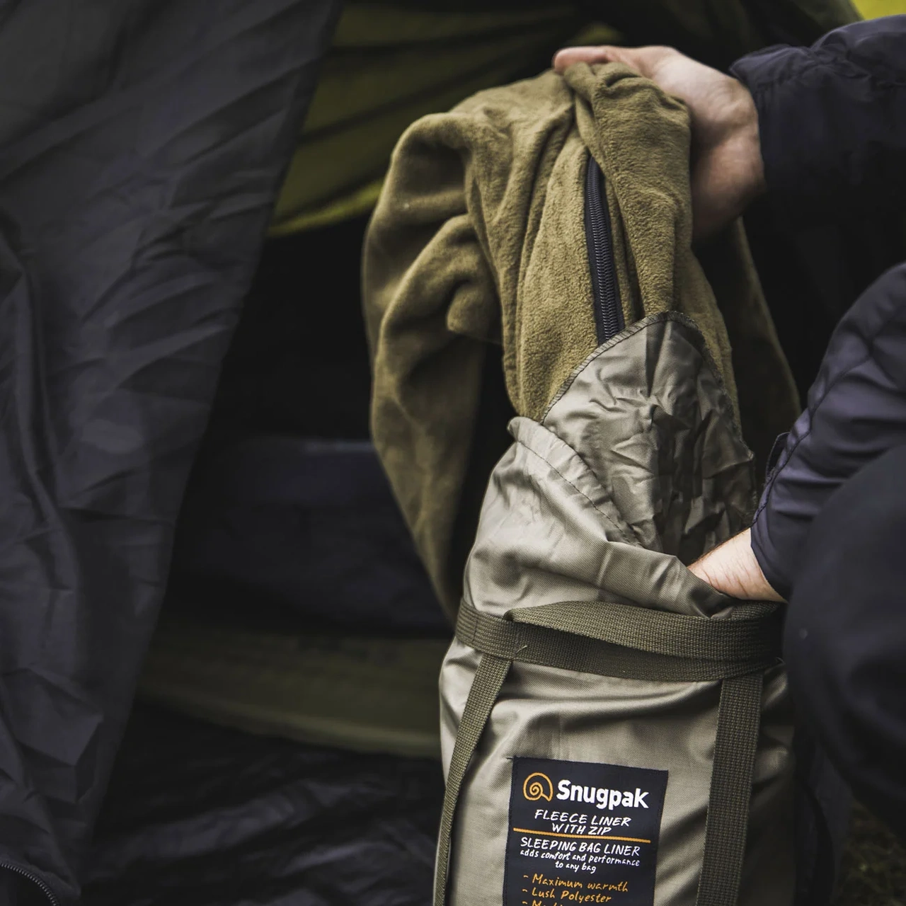 Fleece Liner with Zip WGTE Olive
