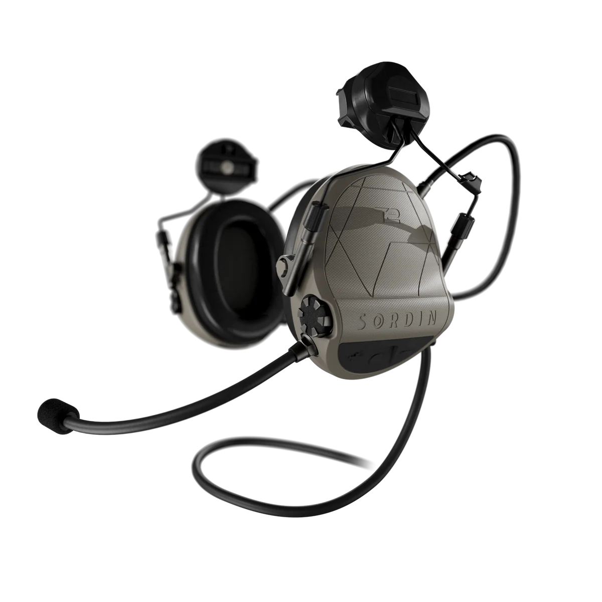 Sordin Supreme T2 CC Dual Tan ARC Helmet Memory Foam