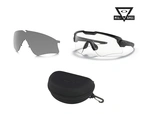 M Frame Alpha Array Matte Black w Grey, Clear EN166