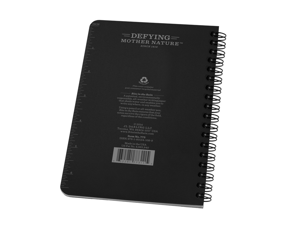 Notebook Side-Spiral, 17,8 x 11,7 cm, Black