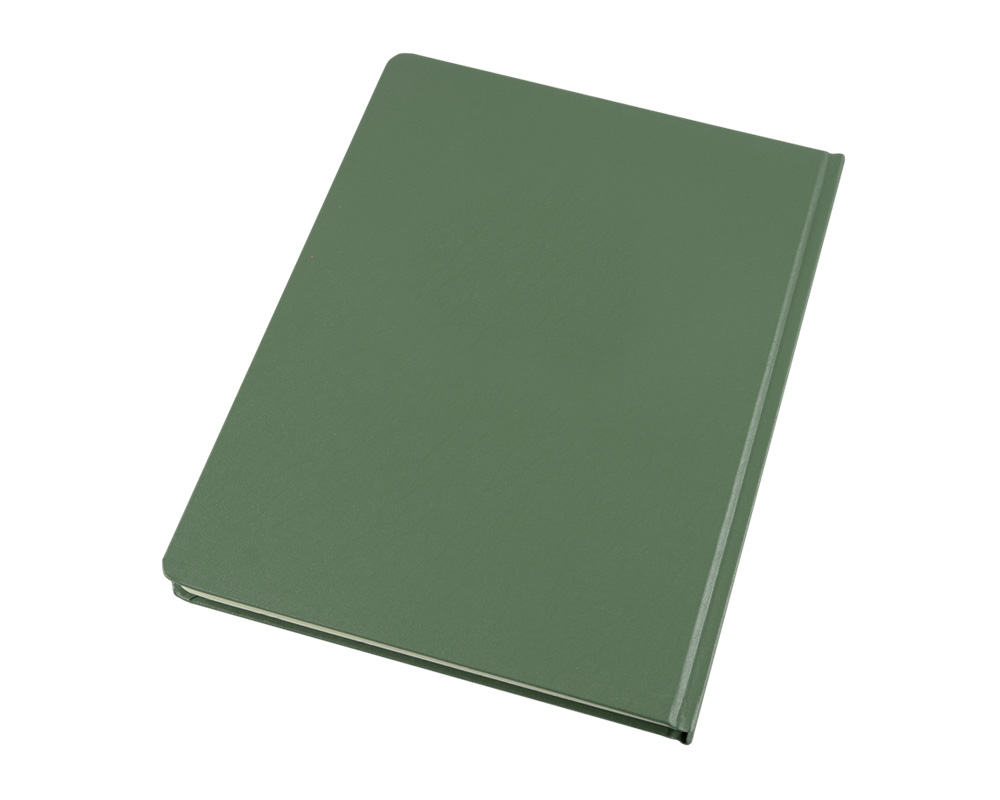 Bound Book, Fabrikoid Cover, 22,2 x 28,6 cm, Grön