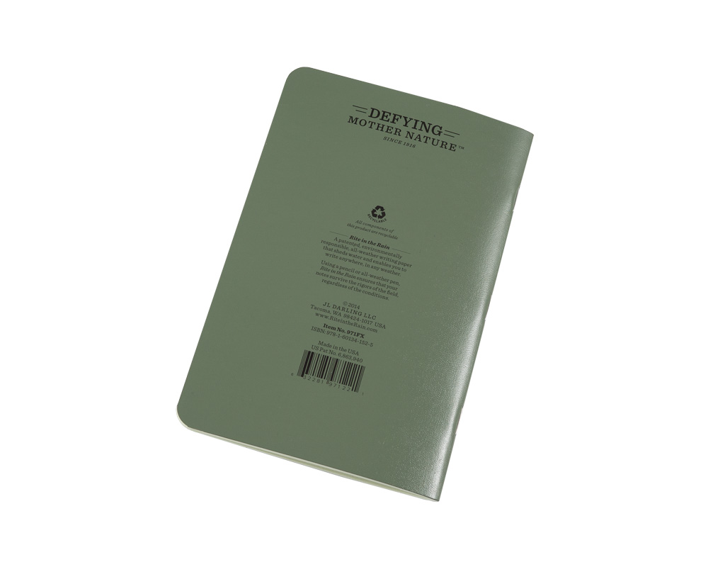Stapled Notebook, Field Flex-Cover, Grön, 3-Pack