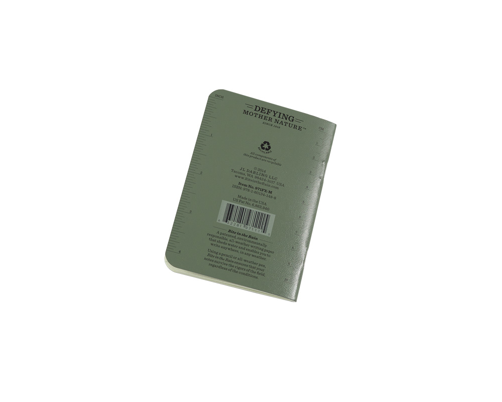 Stapled Notebook Mini Field Flex-Cover Grön 3-P