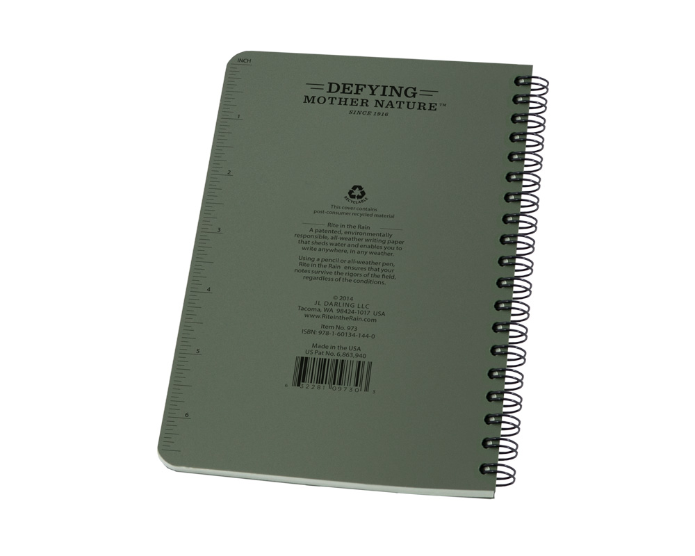 Notebook Side-Spiral, 17,8 x 11,7 cm, Green