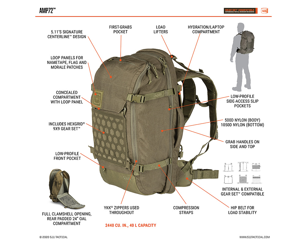 AMP72 Backpack Tungsten