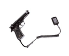Tactical pistol lanyard coiled
