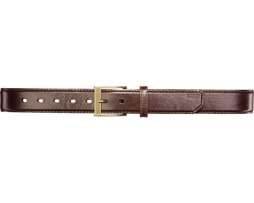 Leather Casual Belt Brun, Large