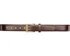 Leather Casual Belt Brown Medium