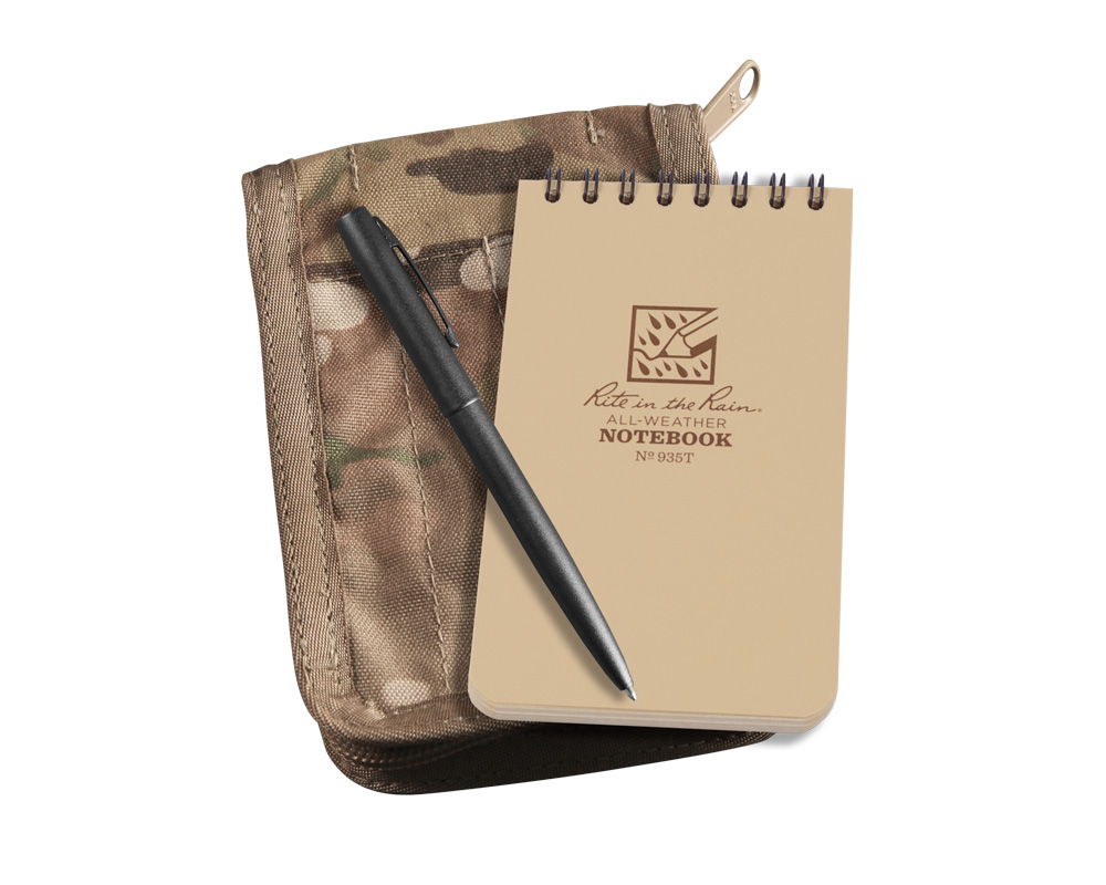 Kit Notebook, Top Spiral, 7,5 x 12,5 cm, Multicam/Tan