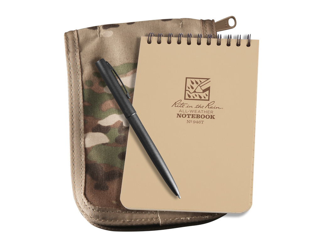 Kit Notebook, Top Spiral, 10 x 15 cm, Multicam,Tan