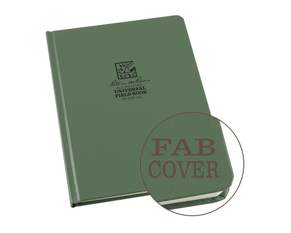 Bound Book, Fabrikoid Cover, 17,1 x 22,2 cm, Green