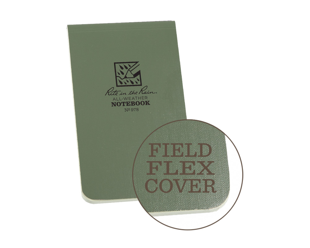 Top Bound Memo Book Field Flex-Cover, 8,3 x 13,3