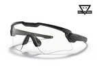 M Frame Alpha Array Matte Black w Grey, Clear EN166