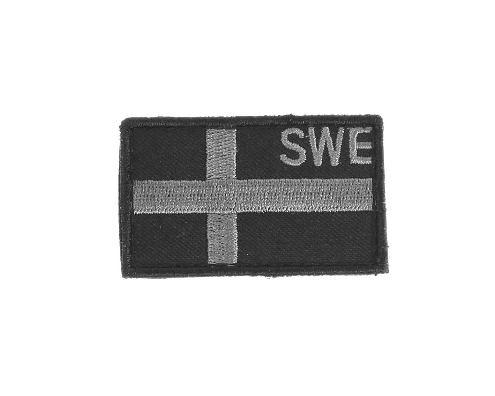 Liten Svensk Flagga (Grå/Svart) - 12